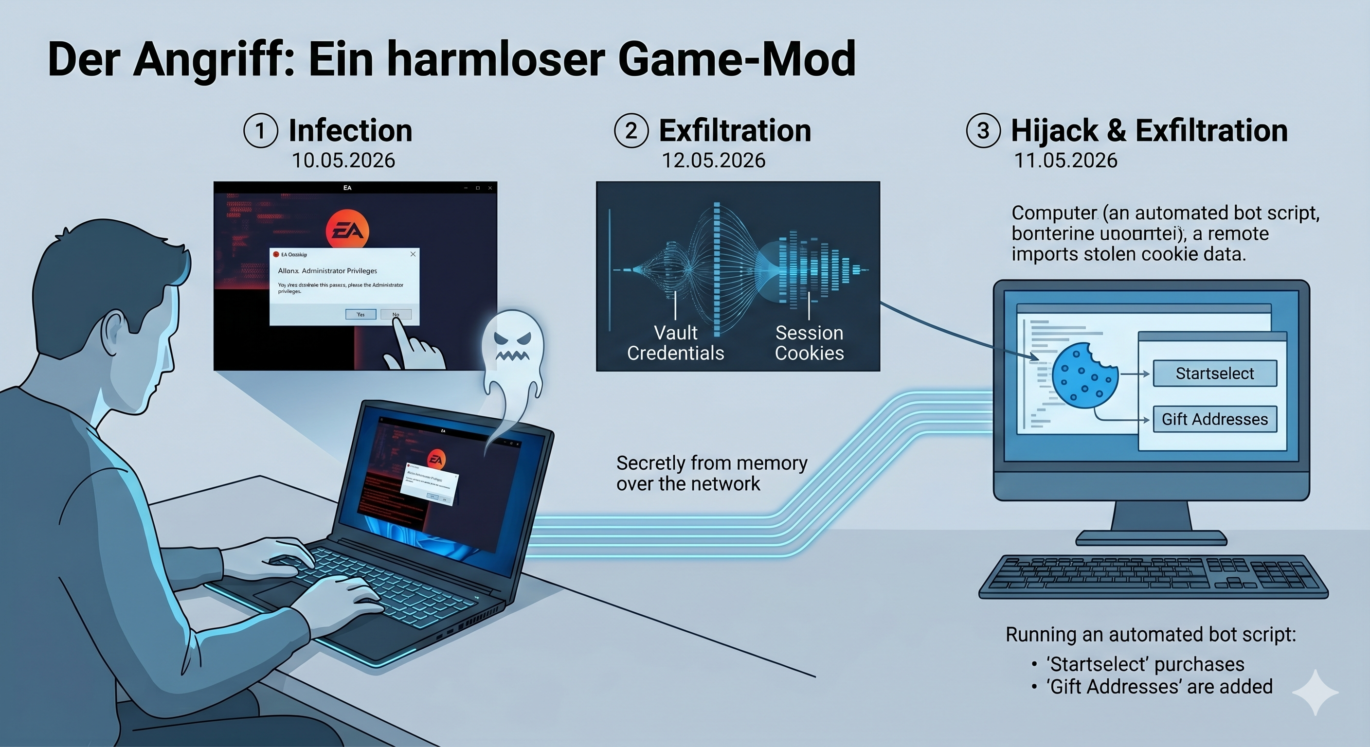 Bild 2: Die invasive Übernahme der Sitzung.